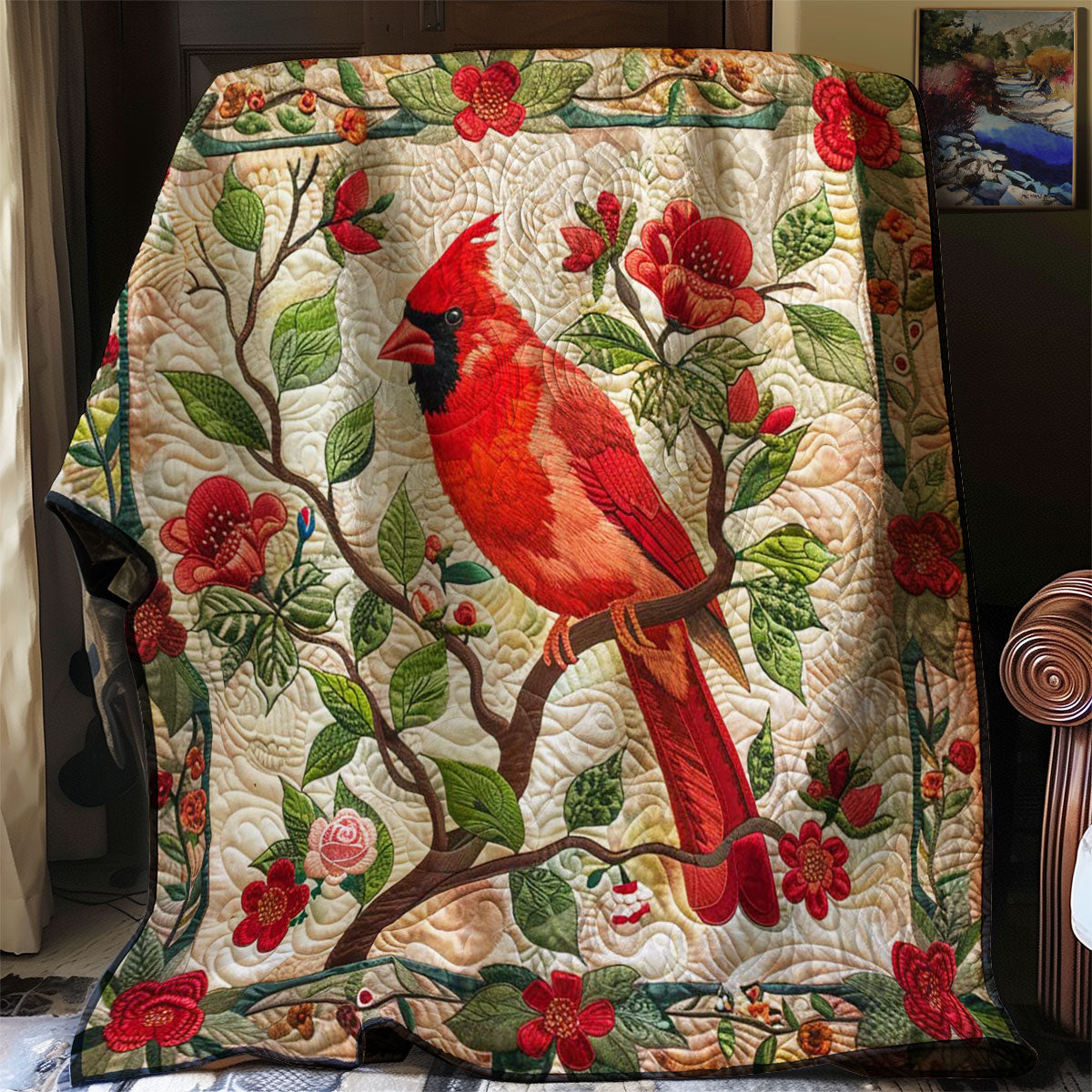 Red Cardinal WJ0208029CL Quilt