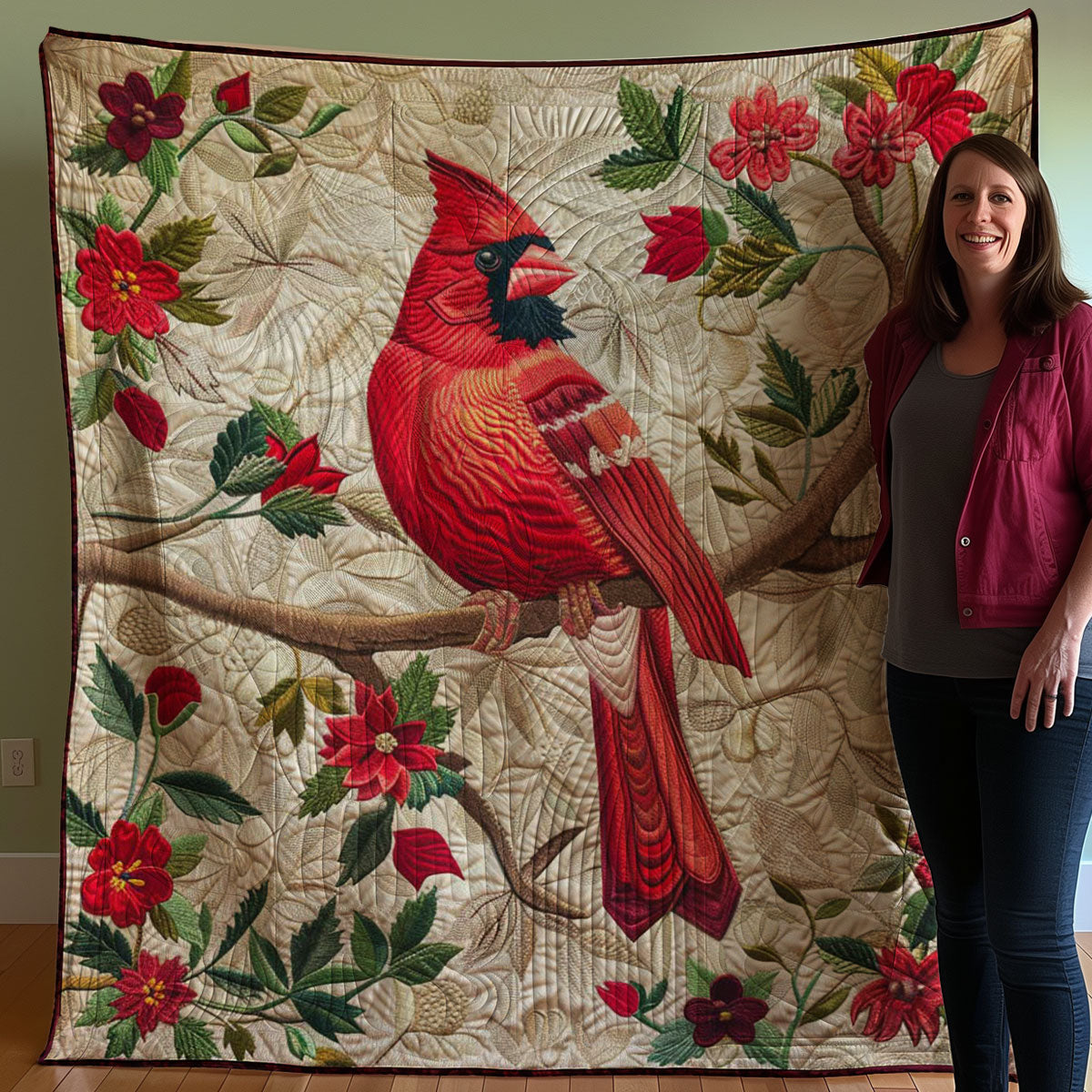 Red Cardinal WJ2607027CL Quilt