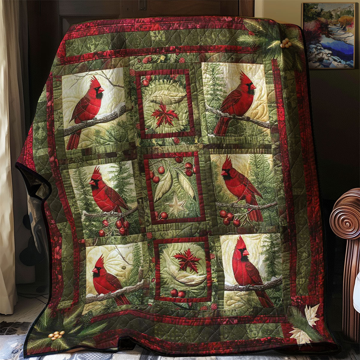 Red Cardinal WJ3107029CL Quilt