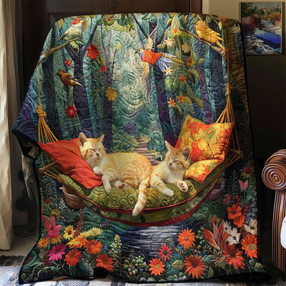 Sleeping Cat In The Garden WJ0609025CL Quilt