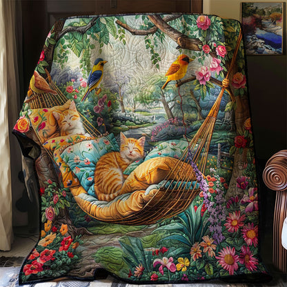 Sleeping Cat In The Garden WJ2708024CL Quilt