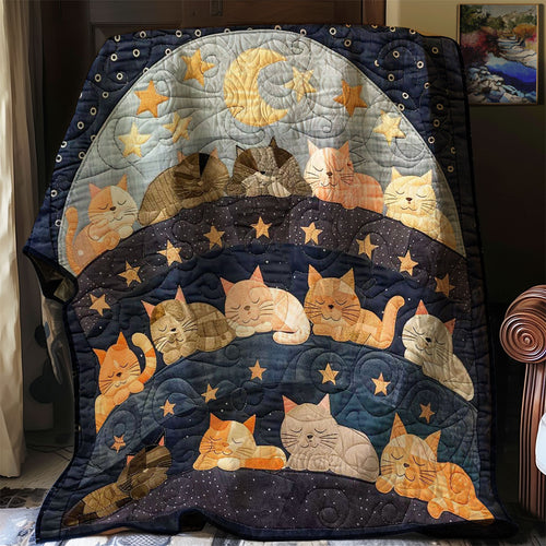 Sleeping Cat Over The Moon WJ1608020CL Quilt