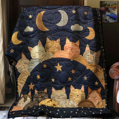 Sleeping Cat Over The Moon WJ0609027CL Quilt