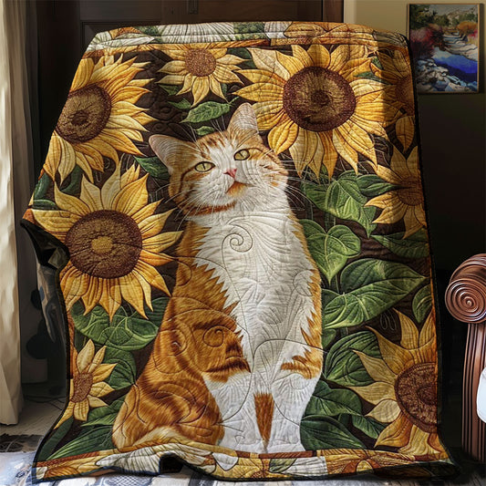 Sunflower Cat WJ3107034CL Quilt