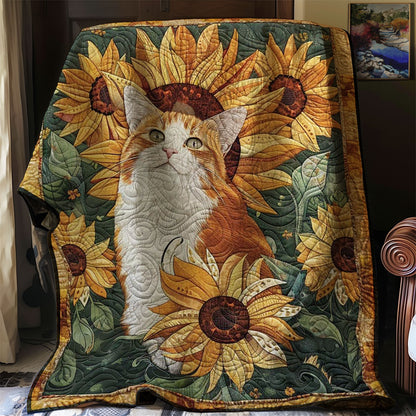 Sunflower Cat WJ3107035CL Quilt