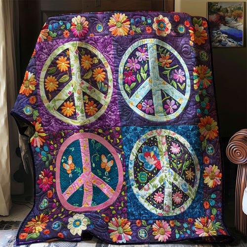 Trippy Hippie Sign WJ1308043CL Quilt