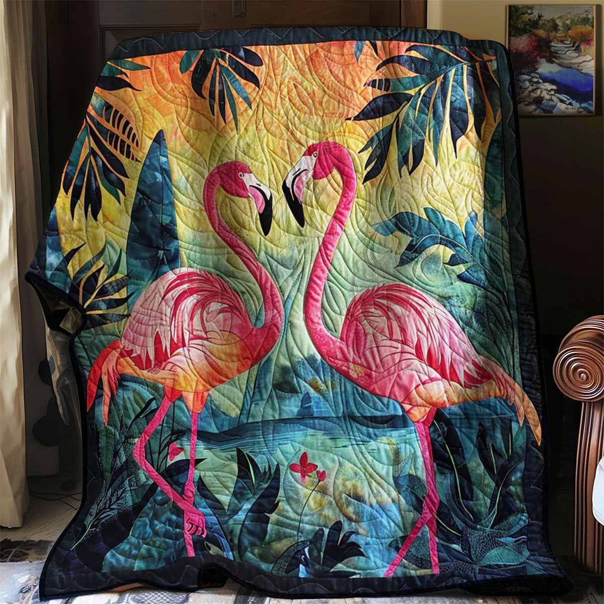 Tropical Flamingo WJ2408024CL Quilt