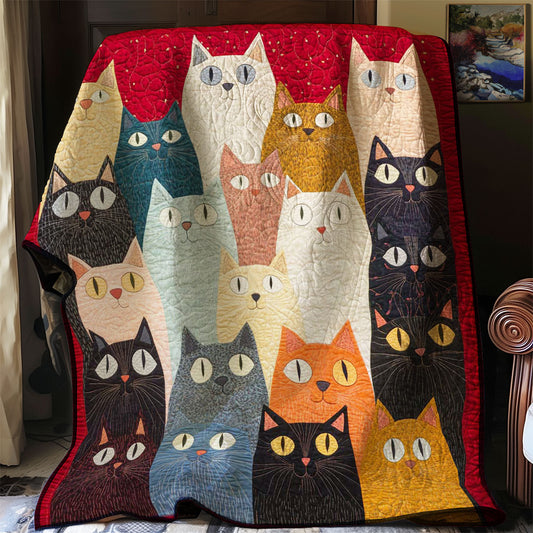 Whimsical Cat WJ0708034CL Quilt