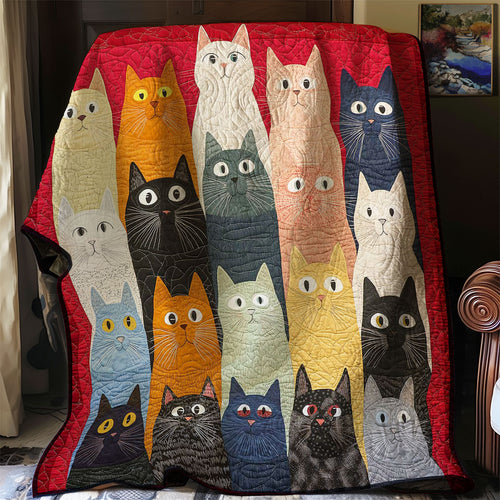 Whimsical Cat WJ0708036CL Quilt