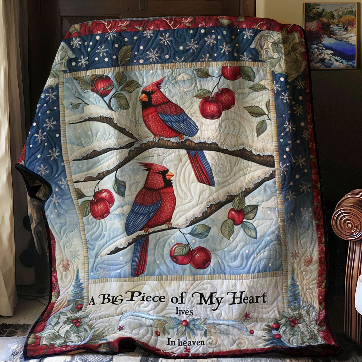Winter Cardinal WJ3008028CL Quilt