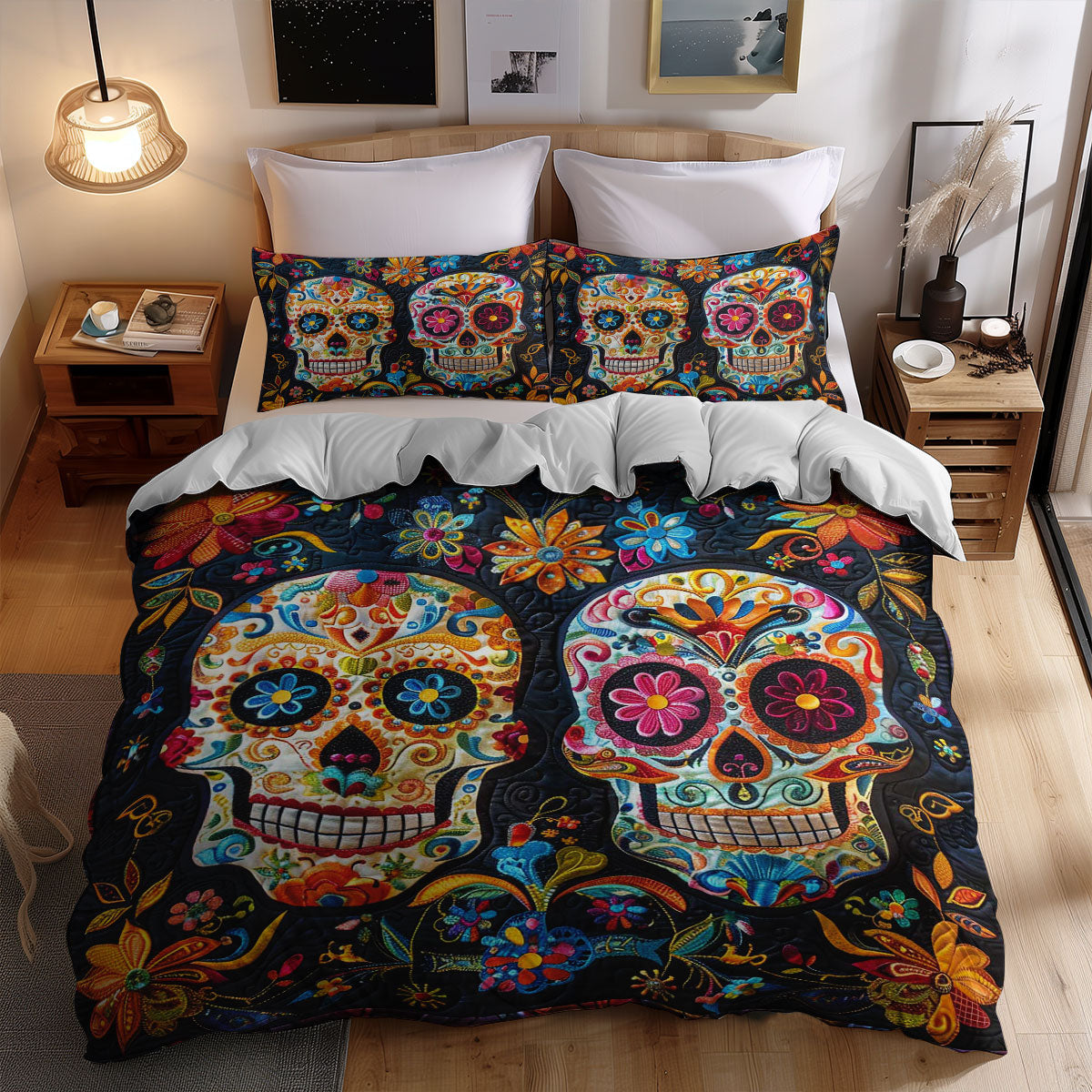 Calavera Sugar Skulls WJ1709029CL Duvet Cover Set