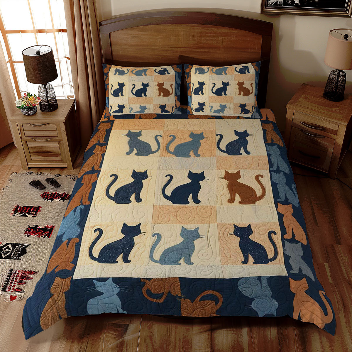 Cat Shape WJ2108027CL Duvet Cover Set