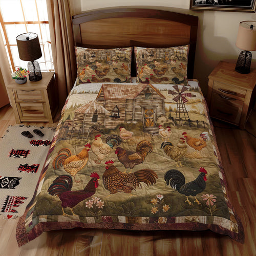 Chicken Yard WJ0908037CL Duvet Cover Set