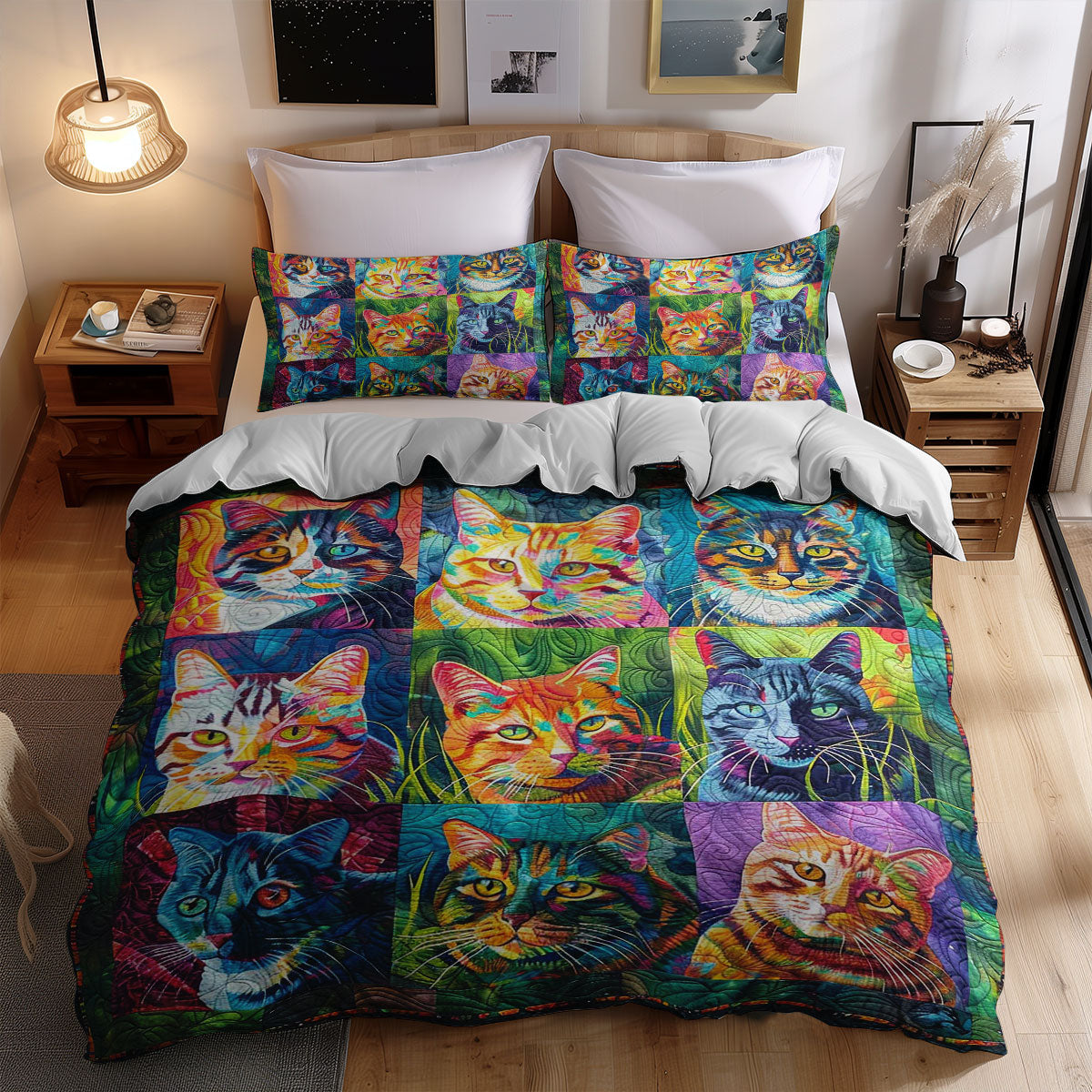 Colorful Cats WJ1609029CL Duvet Cover Set