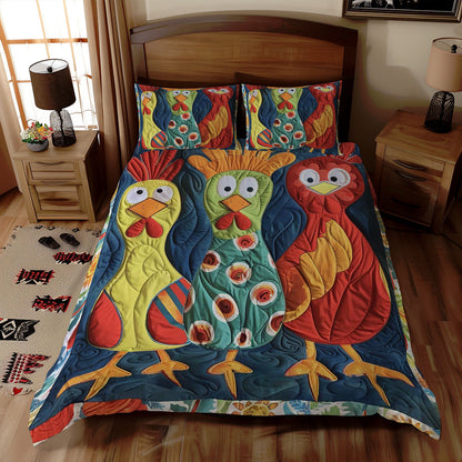 Colorful Chicken WJ1308024CL Duvet Cover Set