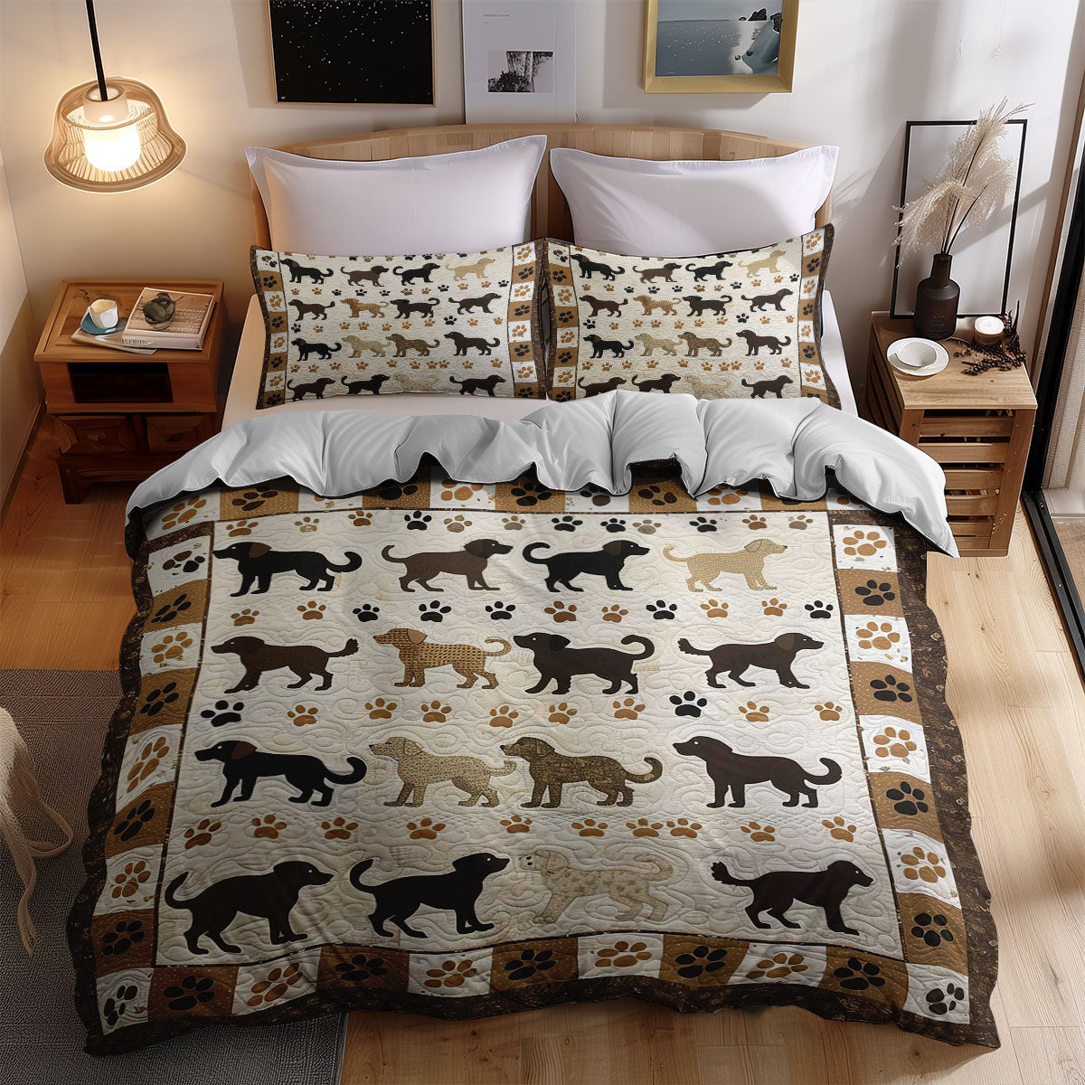 Dogs Silhouettes WJ1409031CL Duvet Cover Set