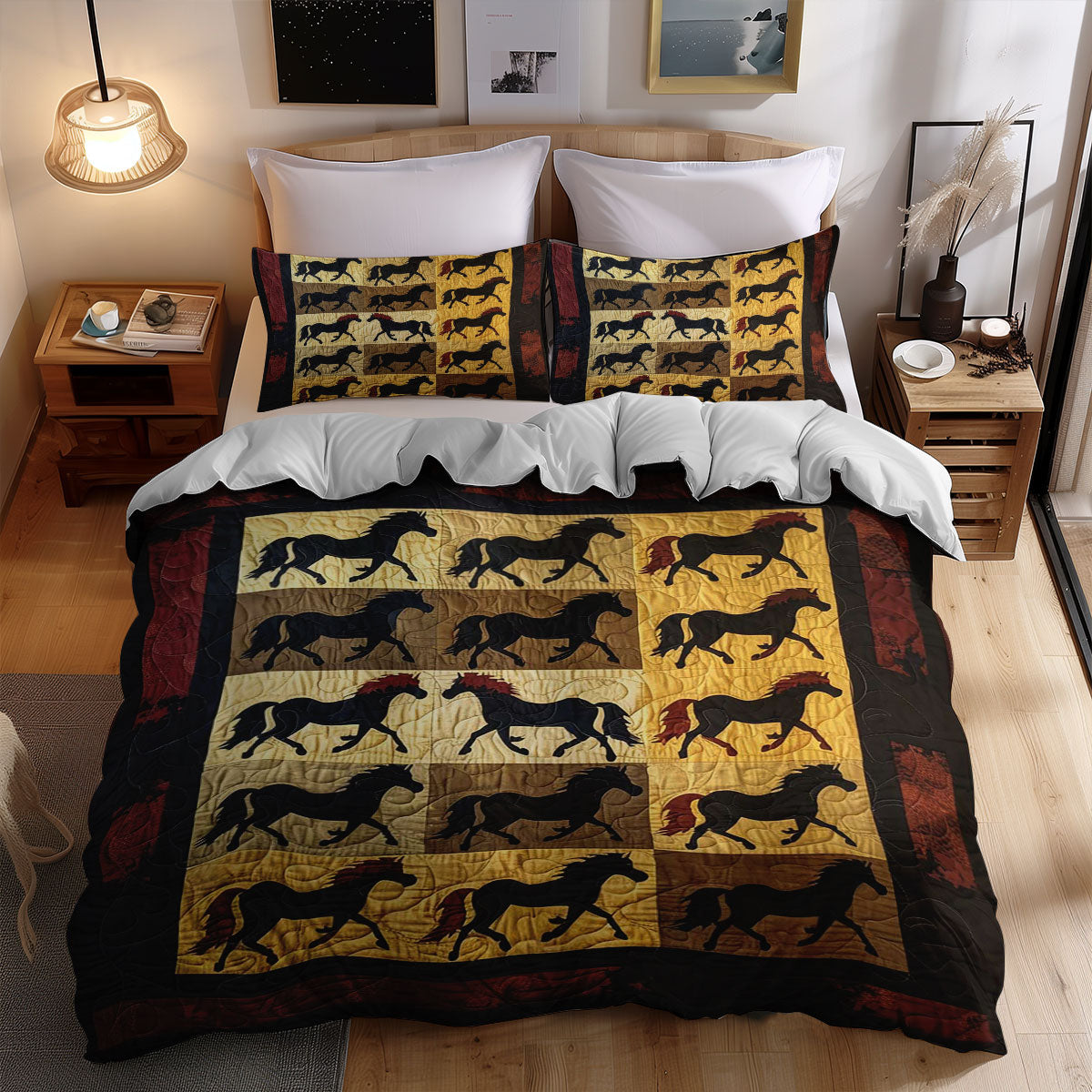 Horse Native American WJ1409035CL Duvet Cover Set