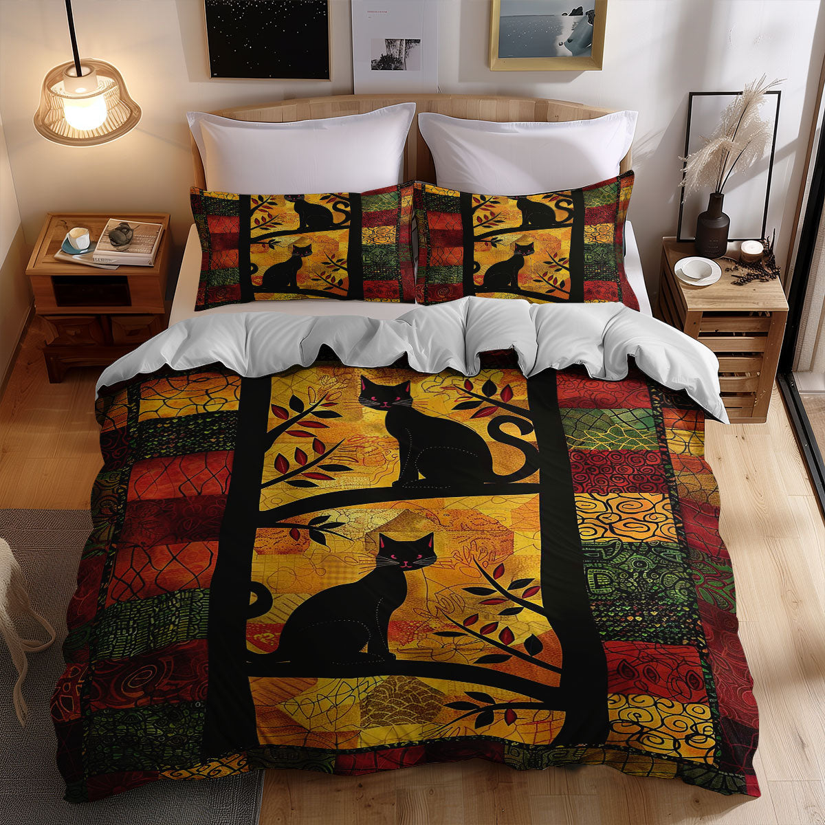 Patchwork Cats WJ1609035CL Duvet Cover Set