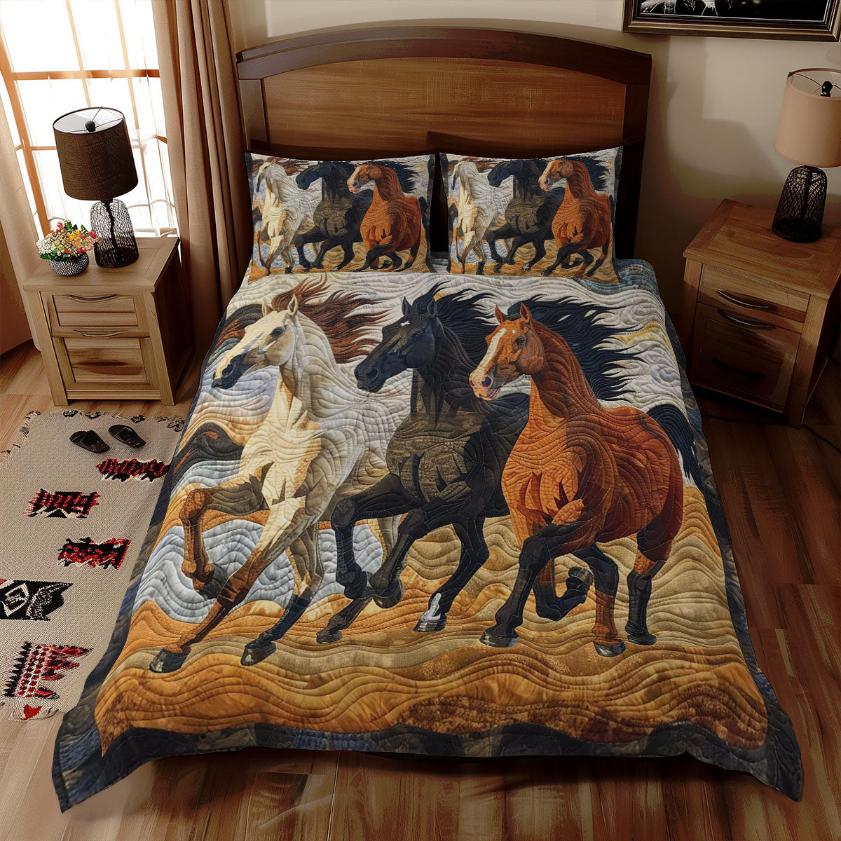 Running Horse WJ1008040CL Duvet Cover Set