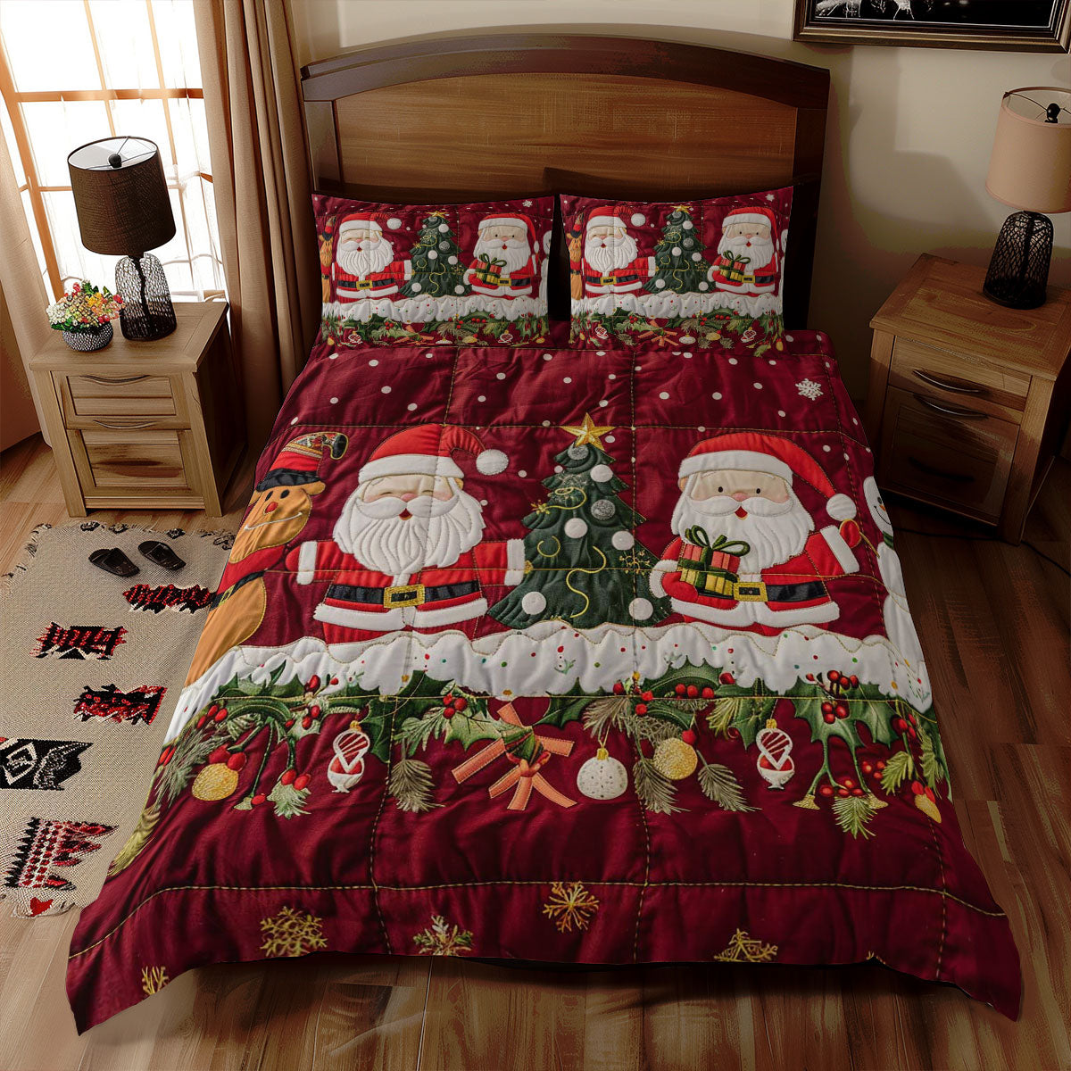 Santa Clause And Snowman WJ2208030CL Duvet Cover Set