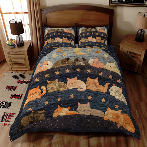 Sleeping Cat Over The Moon WJ1608031CL Duvet Cover Set