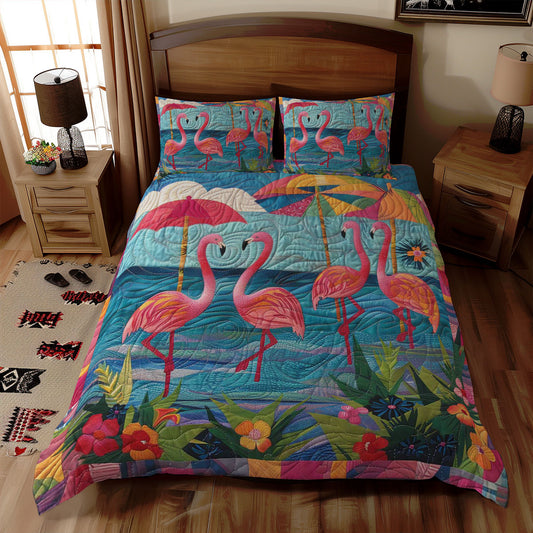 Summer Beach Flamingo WJ1308025CL Duvet Cover Set