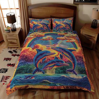 Sunset Dolphins WJ2208031CL Duvet Cover Set