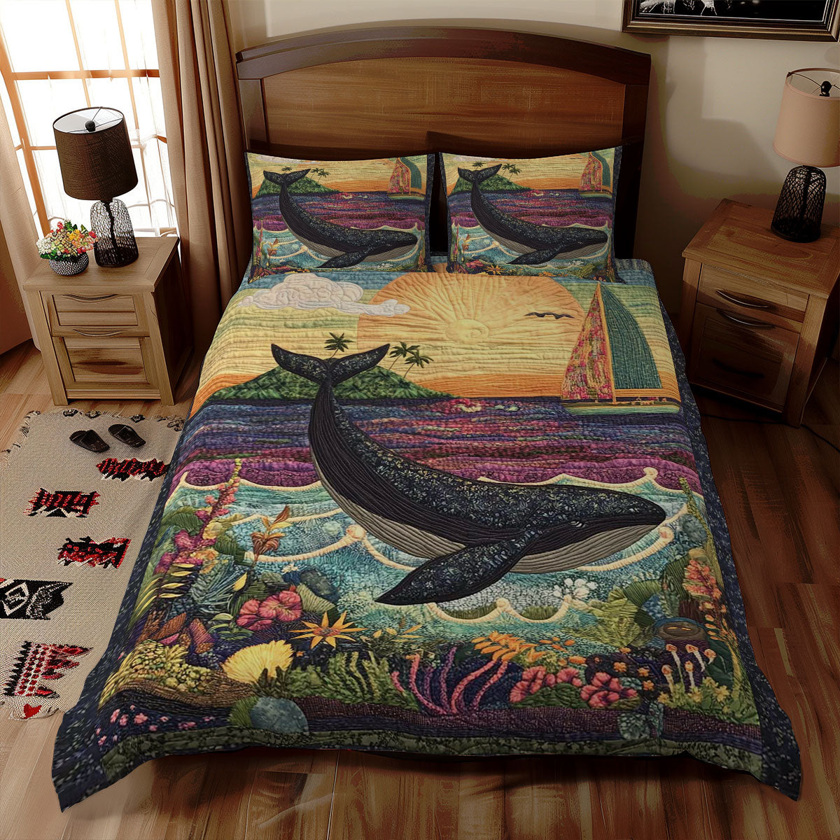 Sunset Whale WJ0708039CL Duvet Cover Set