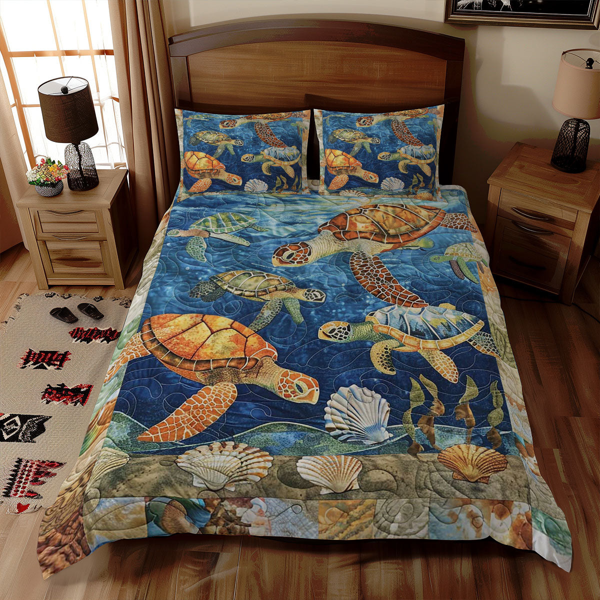 Turtle Under The Sea WJ0908040CL Duvet Cover Set