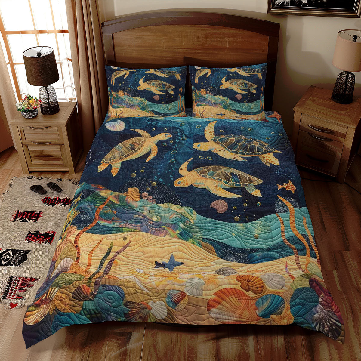 Turtle Under The Sea WJ0908047CL Duvet Cover Set