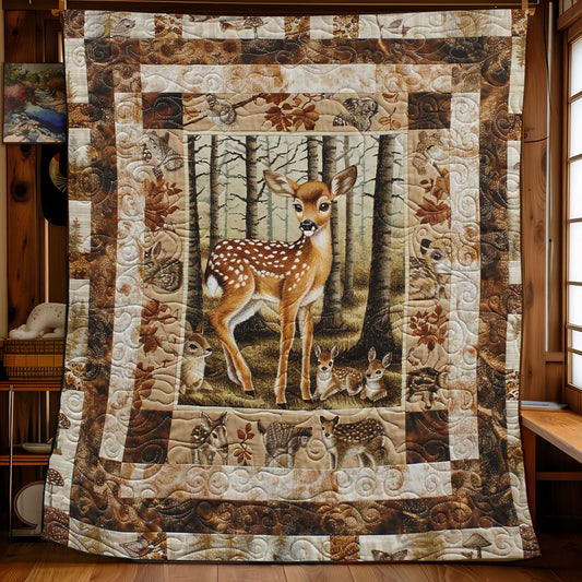 Baby Deer In The Wood WJ0909001CL Quilt
