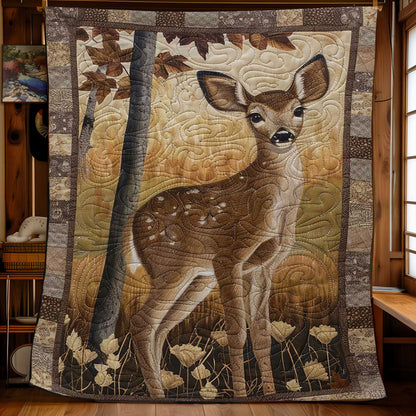 Baby Deer In The Wood WJ0909002CL Quilt