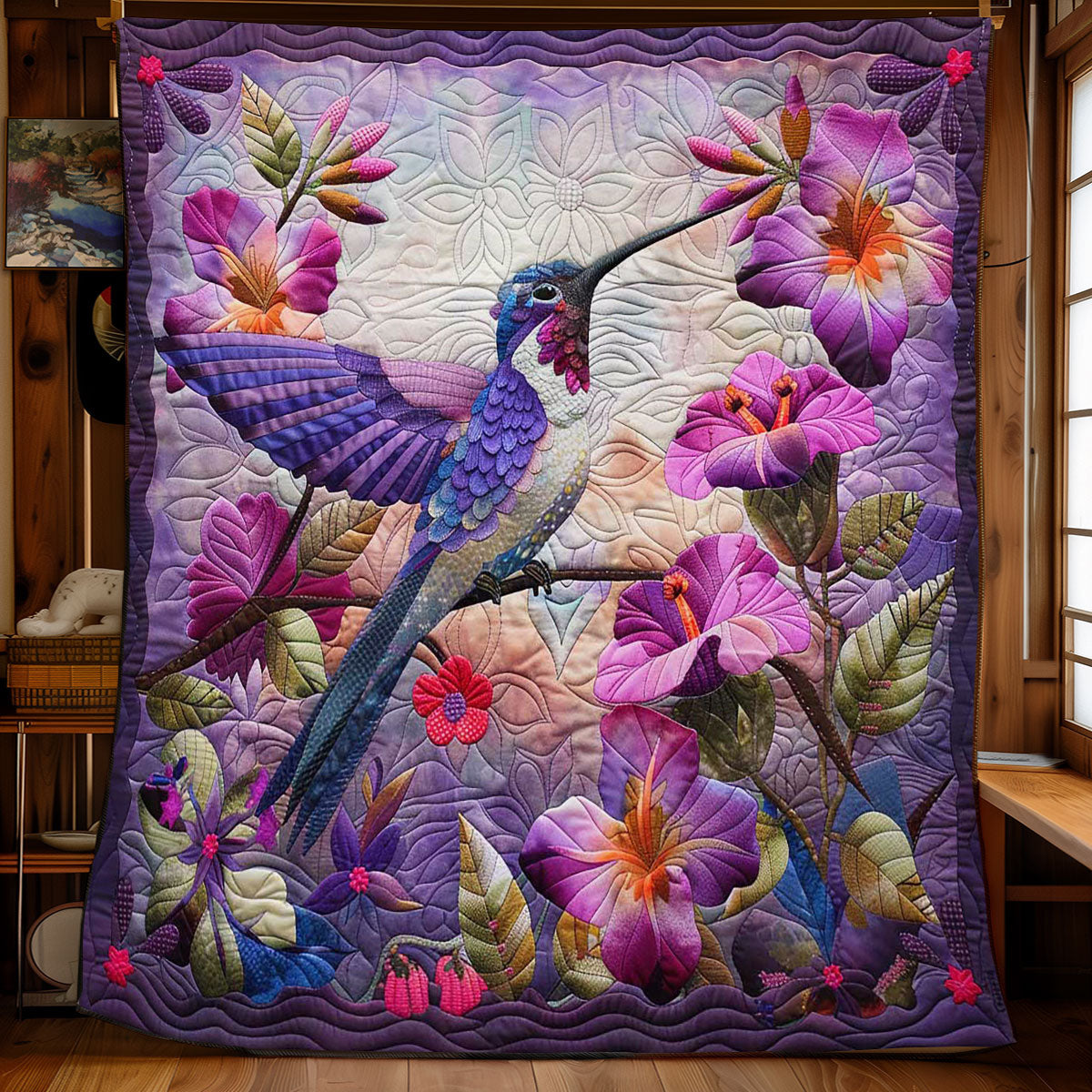 Beautiful Hummingbird WJ2708001CL Quilt