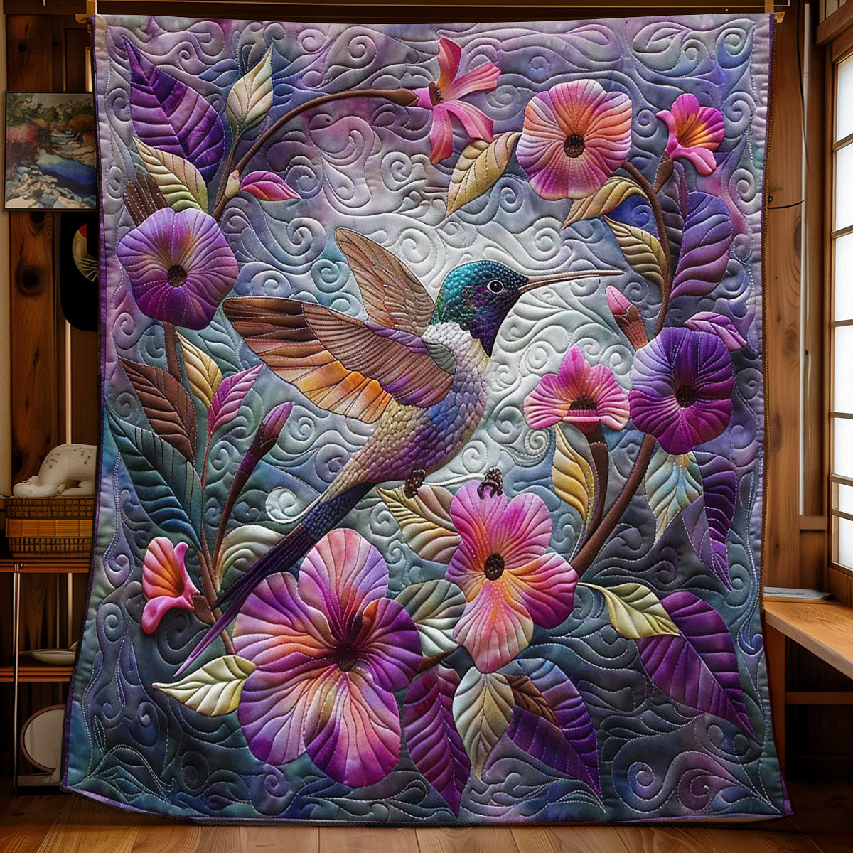 Beautiful Hummingbird WJ3008004CL Quilt