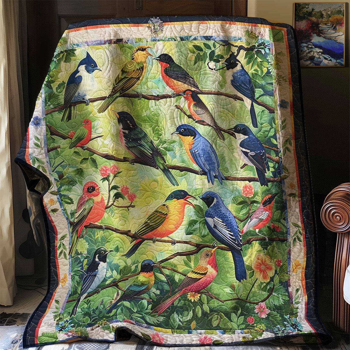 Bird Family WJ2507007CL Quilt