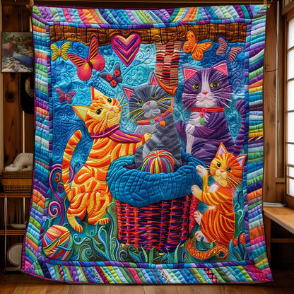 Cat In The Wool Basket WJ2008004CL Quilt