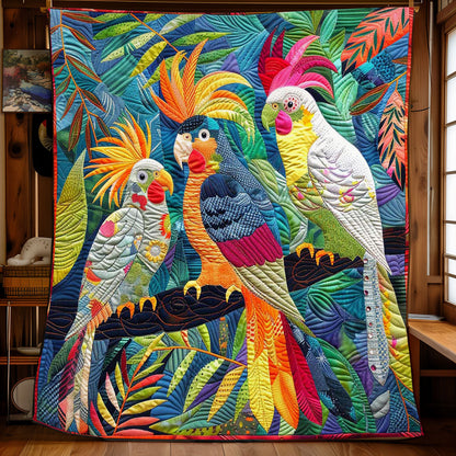 Colorful Cockatiels WJ2308012CL Quilt