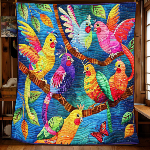 Colorful Cockatiels WJ3008010CL Quilt