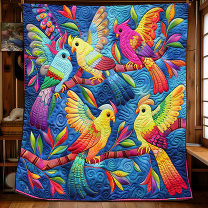 Colorful Cockatiels WJ3008011CL Quilt