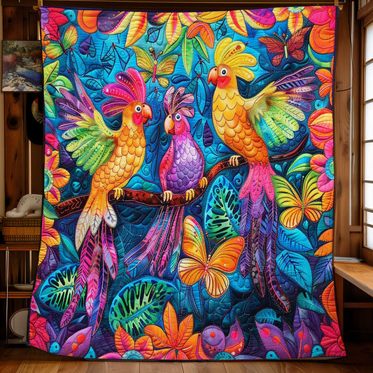 Colorful Cockatiels WJ3008012CL Quilt