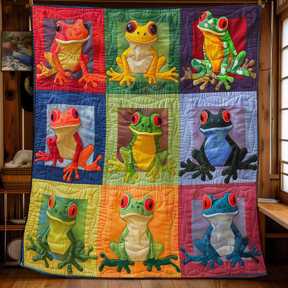 Colorful Frogs WJ2108013CL Quilt