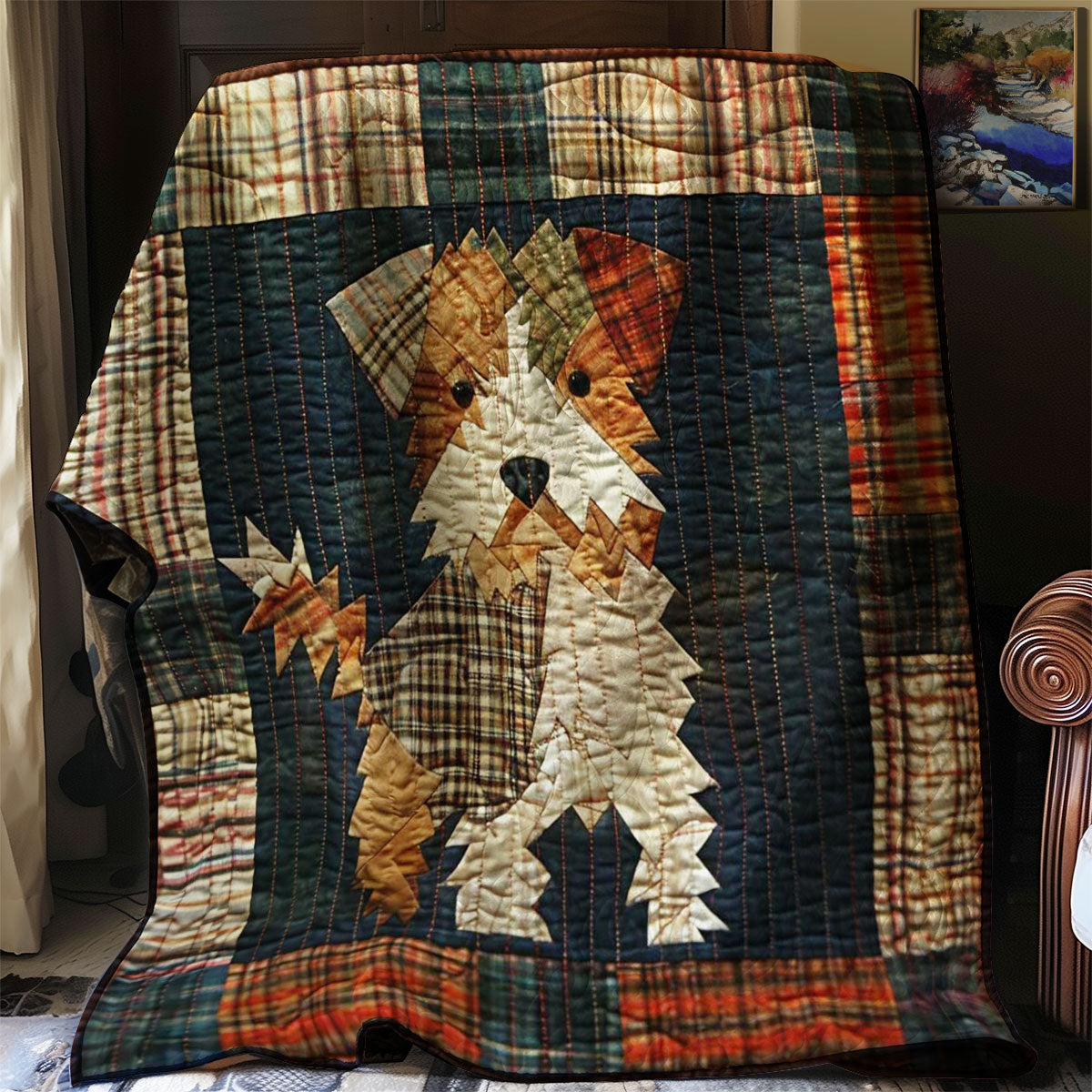 Cute Terrier Dog WJ2907016CL Quilt