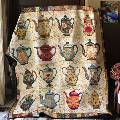 Floral Teapots WJ2407018CL Quilt