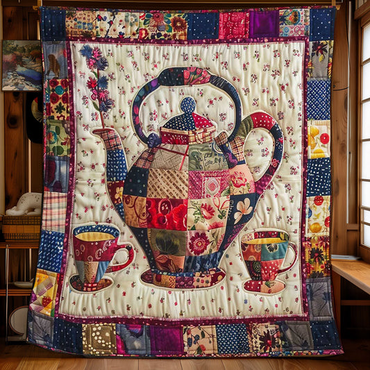 Flower Patchwork Teaset WJ0909015CL Quilt