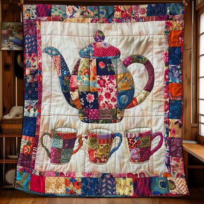 Flower Patchwork Teaset WJ1009014CL Quilt