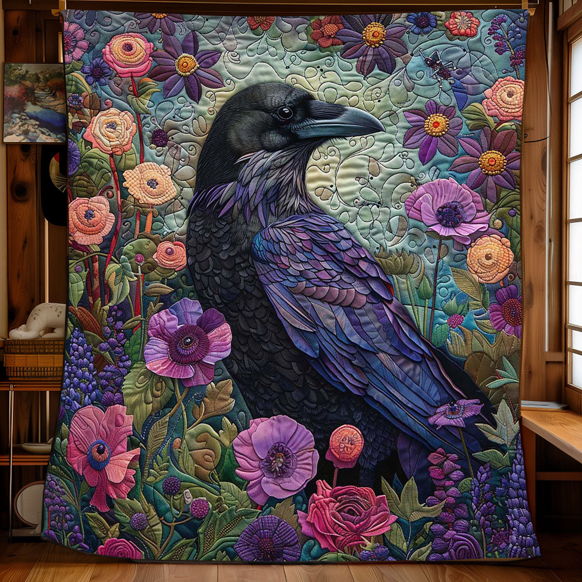 Flower Raven WJ2708015CL Quilt