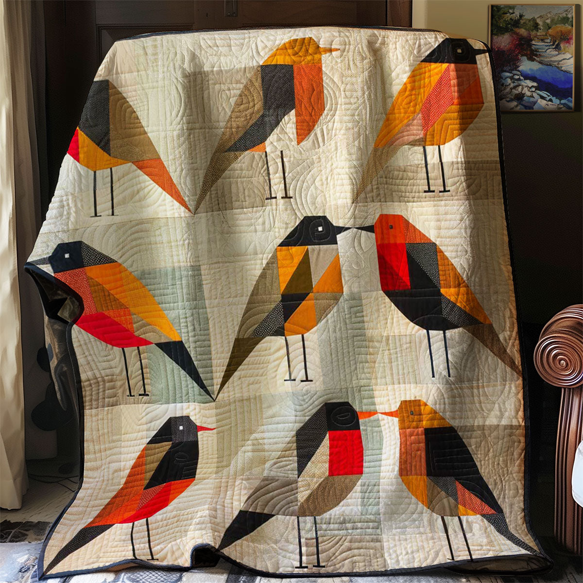 Geometric Bird WJ2707022CL Quilt