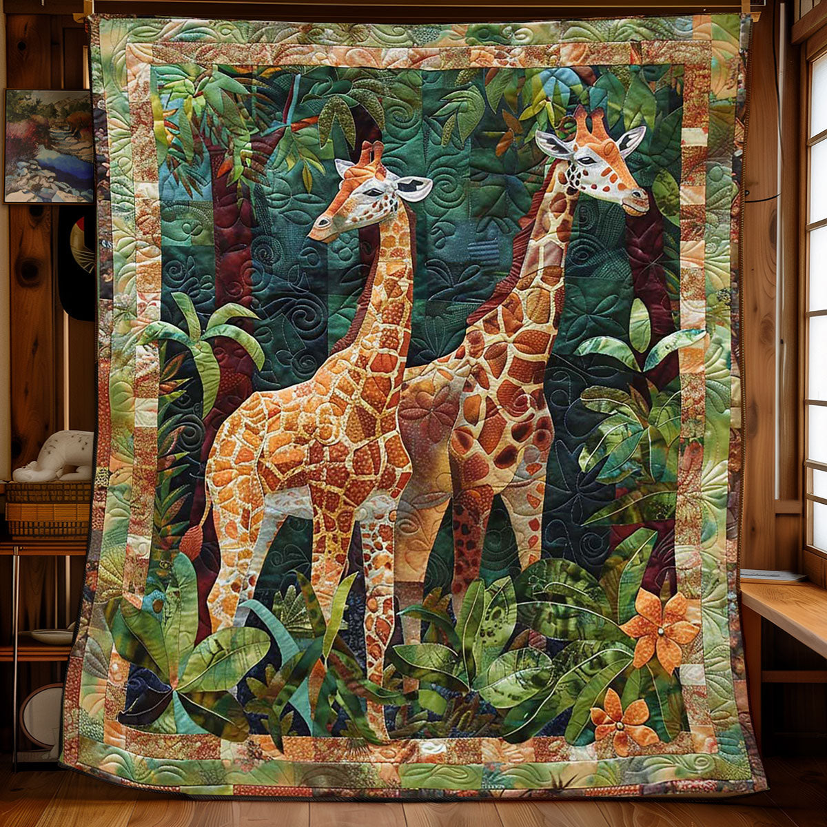 Giraffe Couple WJ1009016CL Quilt