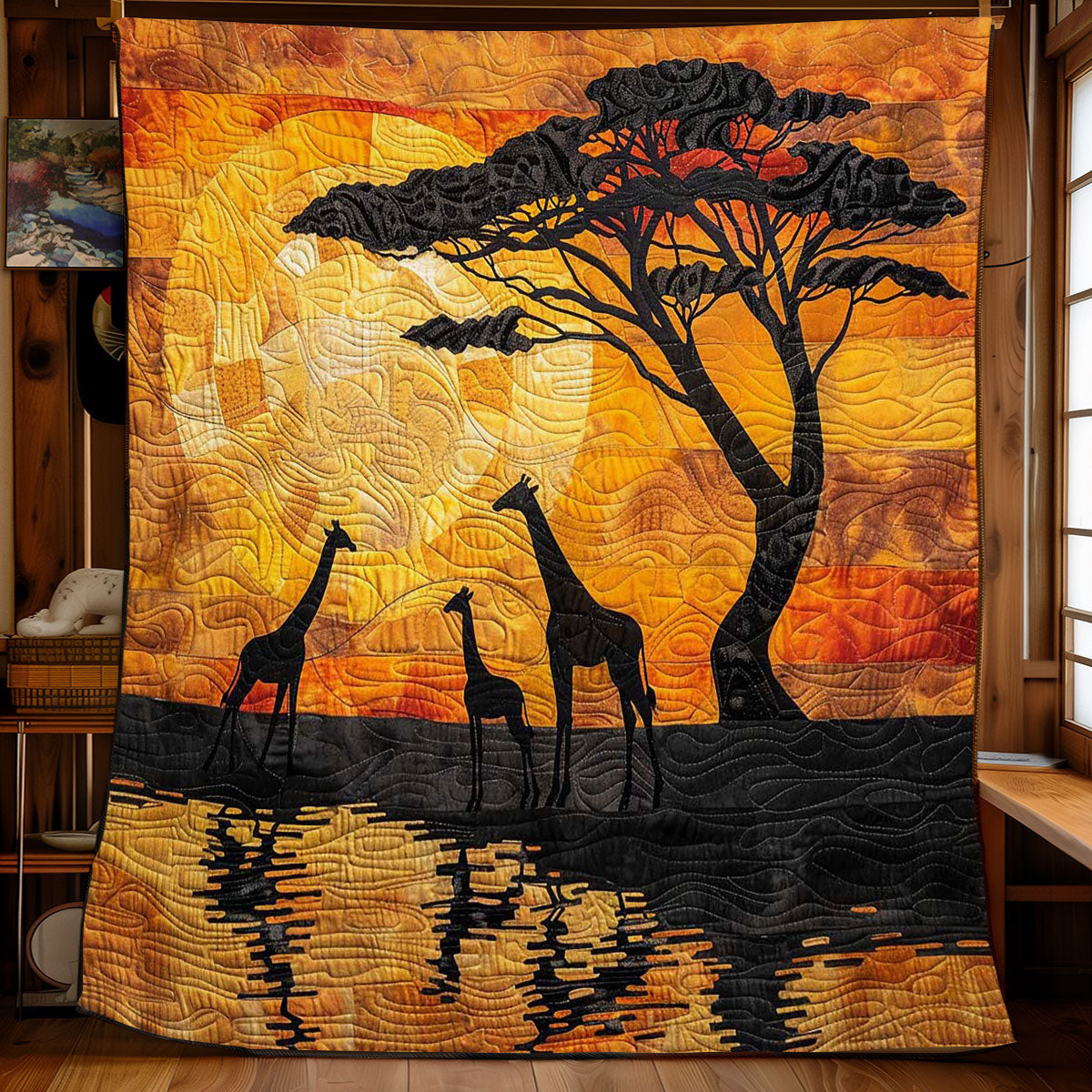Giraffe Sunset WJ2408014CL Quilt