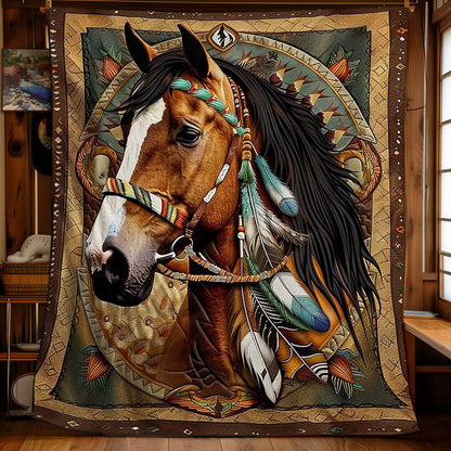 Horse Native American WJ0909019CL Quilt